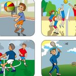childrens illustration of different activities to do outside