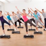 step class in sync working out getting fit, weight loss and wellness solutions