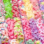 an assortment of colorful plastic looking candies