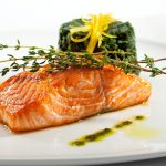 salmon, spinach side, garnish, weight loss and wellness solutions, san antonio texas