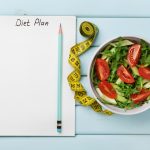 weight loss diet plan salad, body measuring tape